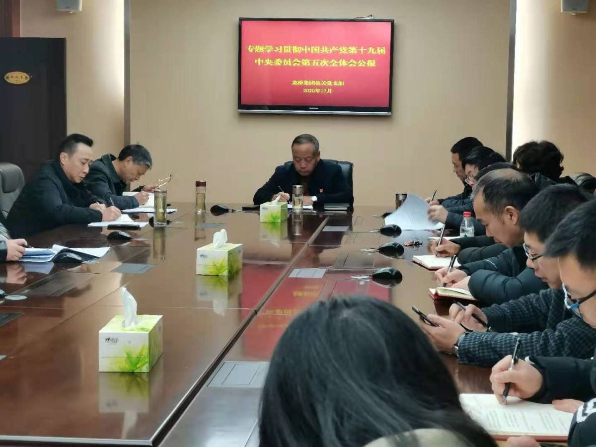 集团组织党员专题学习党的十九届五中全会精神